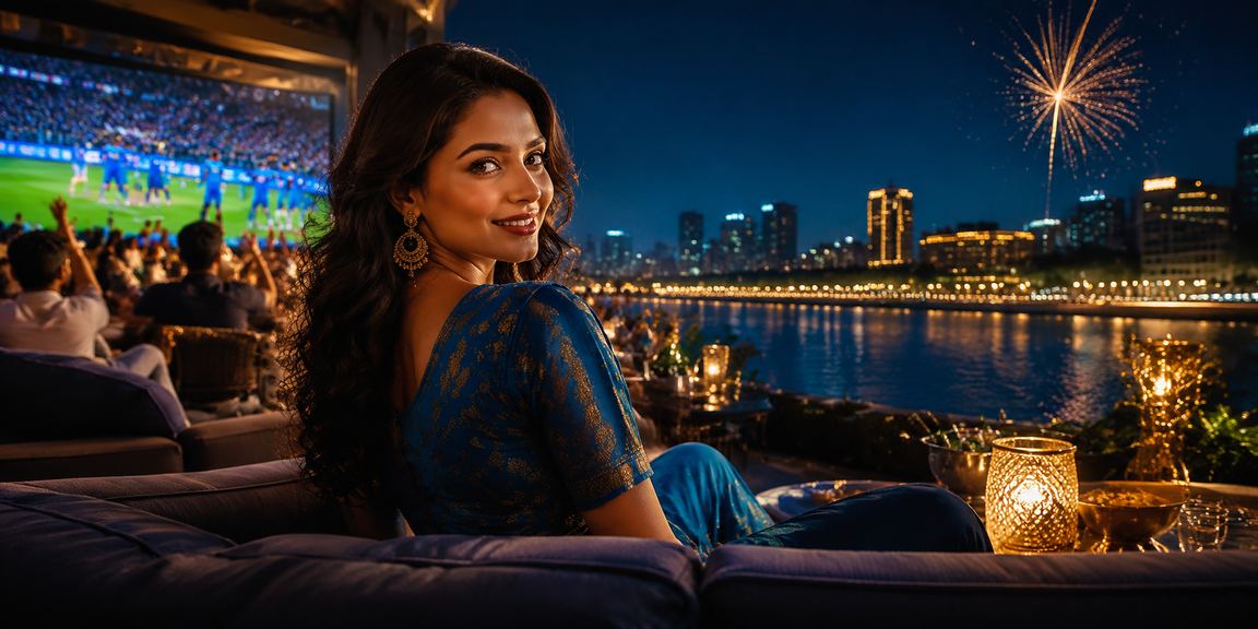 Ahmedabad riverfront view with promotion theme