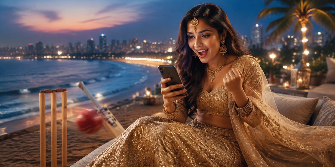 Mumbai residents enjoying cricket betting on mobile devices
